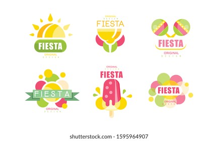 Fiesta Logo and Labels Original Design Vector Set