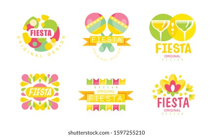 Fiesta Logo and Labels Original Design Vector Set