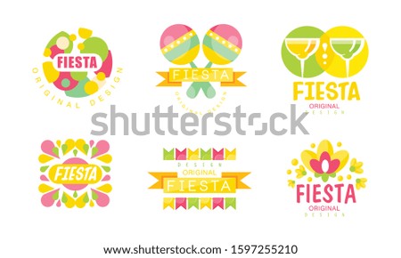 Fiesta Logo and Labels Original Design Vector Set