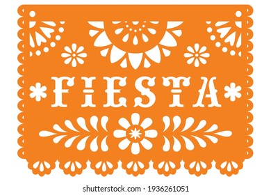 Fiesta Mexican Banner Papel Picado, cut file