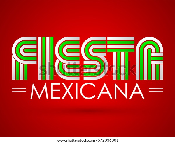 Fiesta Mexicana Mexican Party Spanish Text Stock Vector Royalty Free