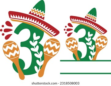 Fiesta No 3 - Birthday Number