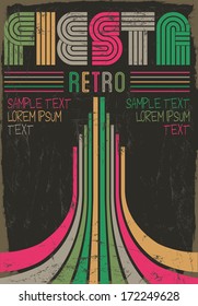 Fiesta - poster - card template - vector