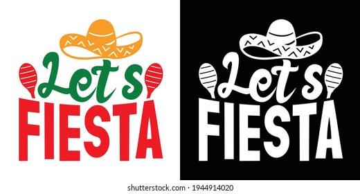 Let’s Fiesta Printable Vector Illustration