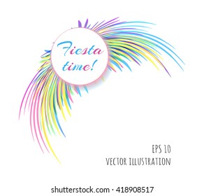 Fiesta time, frame design for a bright party advertisement.