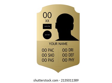 Fifa Football Player Card Ready To Edit, Muscat, Oman, March 13 2022