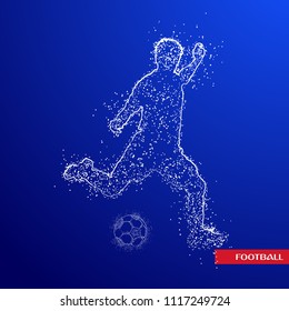 Fifa Football Player Playing in russia Dotted Concept Background. Russia FIFA world cup 2018 Concept Design background