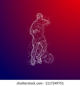 Fifa Football Player Playing in russia Dotted Concept Background. Russia FIFA world cup 2018 Concept Design background