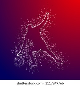 Fifa Football Player Playing in russia Dotted Concept Background. Russia FIFA world cup 2018 Concept Design background