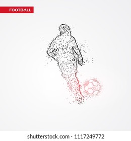 Fifa Football Player Playing in russia Dotted Concept Background. Russia FIFA world cup 2018 Concept Design background