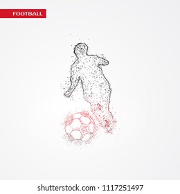 Fifa Football Player Playing in russia Dotted Concept Background. Russia FIFA world cup 2018 Concept Design background