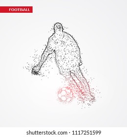 Fifa Football Player Playing in russia Dotted Concept Background. Russia FIFA world cup 2018 Concept Design background