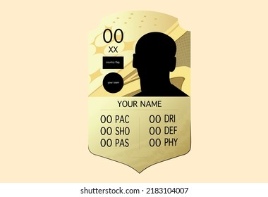 Fifa Football Rare Gold Player Card Ready To Edit, Muscat, Oman, July 27 2022