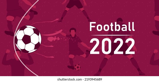 Plantilla de diseño de fondo de Football 2022