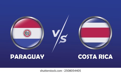 FIFA Futsal world cup Paraguay vs Costa Rica with blue background