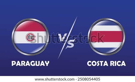 FIFA Futsal world cup Paraguay vs Costa Rica with blue background