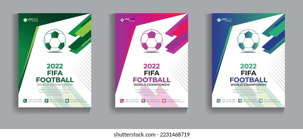 Plantilla de diseño del volante de la Copa Mundial de Fútbol de la FIFA 