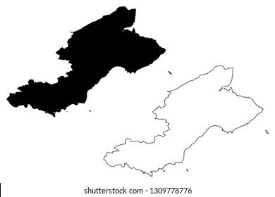 Fife (United Kingdom, Scotland, Local Government In Scotland) Map Vector Illustration, Scribble Sketch Kingdom Of Fife Map