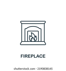 Fifeplace icon. Line simple Interior Furniture icon for templates, web design and infographics