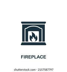 Fifeplace icon. Monochrome simple Interior Furniture icon for templates, web design and infographics