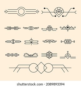 fifteen art deco set icons