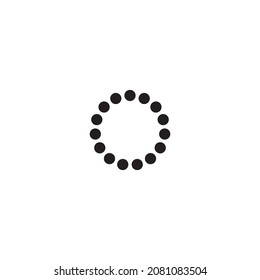 fifteen circle, simple symbol button vector logo