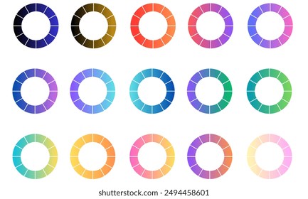 Fifteen Gradient color, Vector illustrations for your graphic design