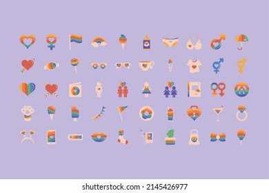 fifteen lgtbi community set icons