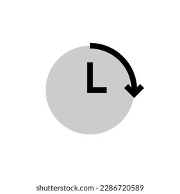 Fifteen Minutes Clock Count Simple Vector Icon