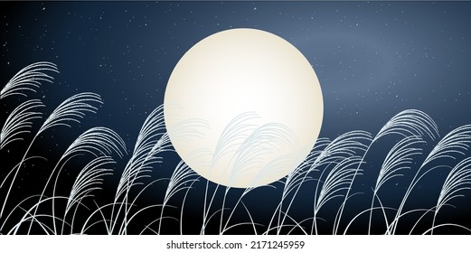 Fifteen nights Moon viewing landscape background