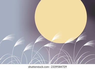 Fifteen Nights Moon Viewing Silver Grass Autumn Background