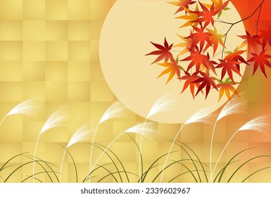 Fifteen Nights Moon Viewing Silver Grass Autumn Background