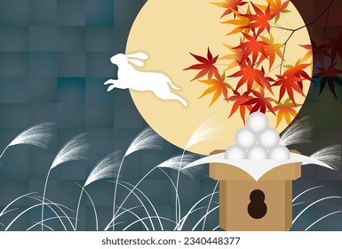 Fifteen Nights Moon Viewing Silver Grass Rabbit Background