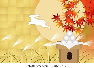 Fifteen Nights Moon Viewing Silver Grass Rabbit Background