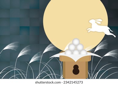 Fifteen Nights Moon Viewing Silver Grass Rabbit Background