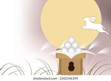 Fifteen Nights Moon Viewing Silver Grass Rabbit Background