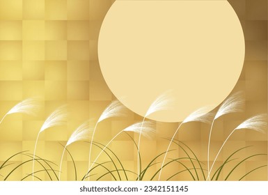 Fifteen Nights Moon Viewing Silver Grass Autumn Background