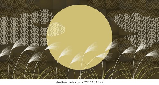 Fifteen Nights Moon Viewing Silver Grass Autumn Background