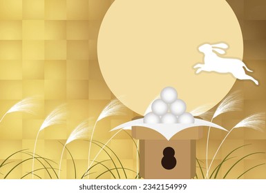 Fifteen Nights Moon Viewing Silver Grass Rabbit Background