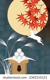 Fifteen Nights Moon Viewing Silver Grass Rabbit Background