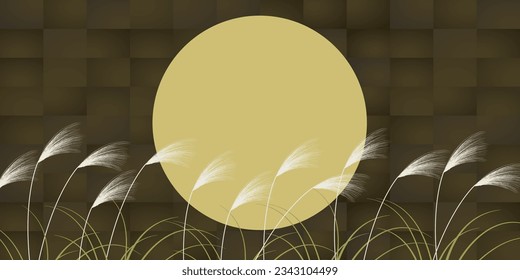 Fifteen Nights Moon Viewing Silver Grass Autumn Background