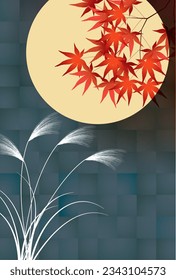 Fifteen Nights Moon Viewing Silver Grass Autumn Background