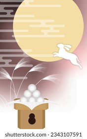 Fifteen Nights Moon Viewing Silver Grass Rabbit Background