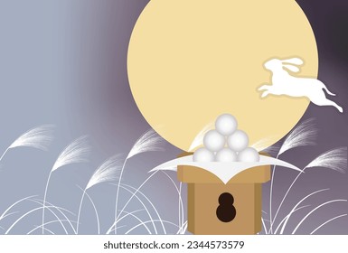 Fifteen Nights Moon Viewing Silver Grass Rabbit Background