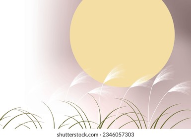 Fifteen Nights Moon Viewing Silver Grass Autumn Background