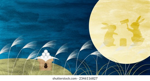 Fifteen Nights Moon Viewing Silver Grass  Background