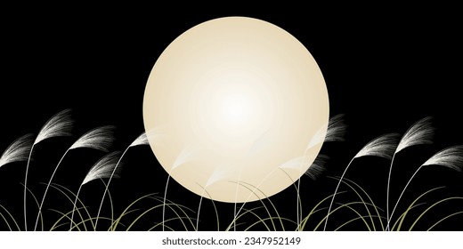 Fifteen Nights Moon Viewing Silver Grass  Background