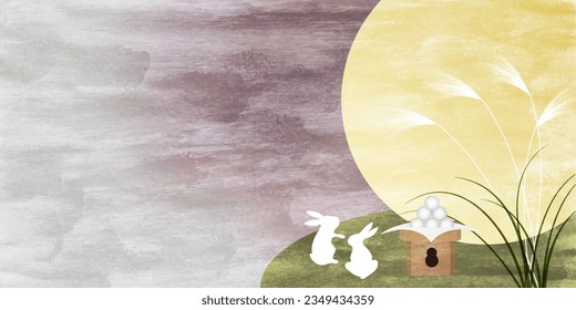 Fifteen Nights Moon Viewing Silver Grass  Background