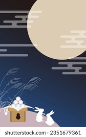 Fifteen Nights Moon Viewing Silver Grass  Background