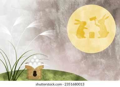 Fifteen Nights Moon Viewing Silver Grass  Background